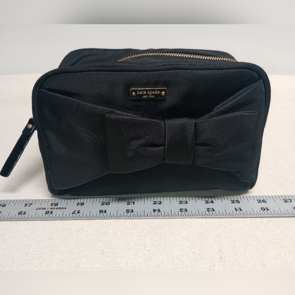 Kate Spade Black Bow Cosmetic Bag